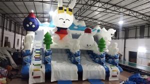 Wholesale Attractive Ice Theme Kids Bouncy Castle With Rabit Inflatable Slide from china suppliers