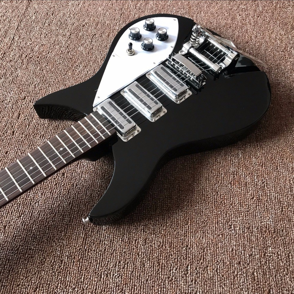 Wholesale and Hot selling OEM Custom Rickenback style black Electric Guitar