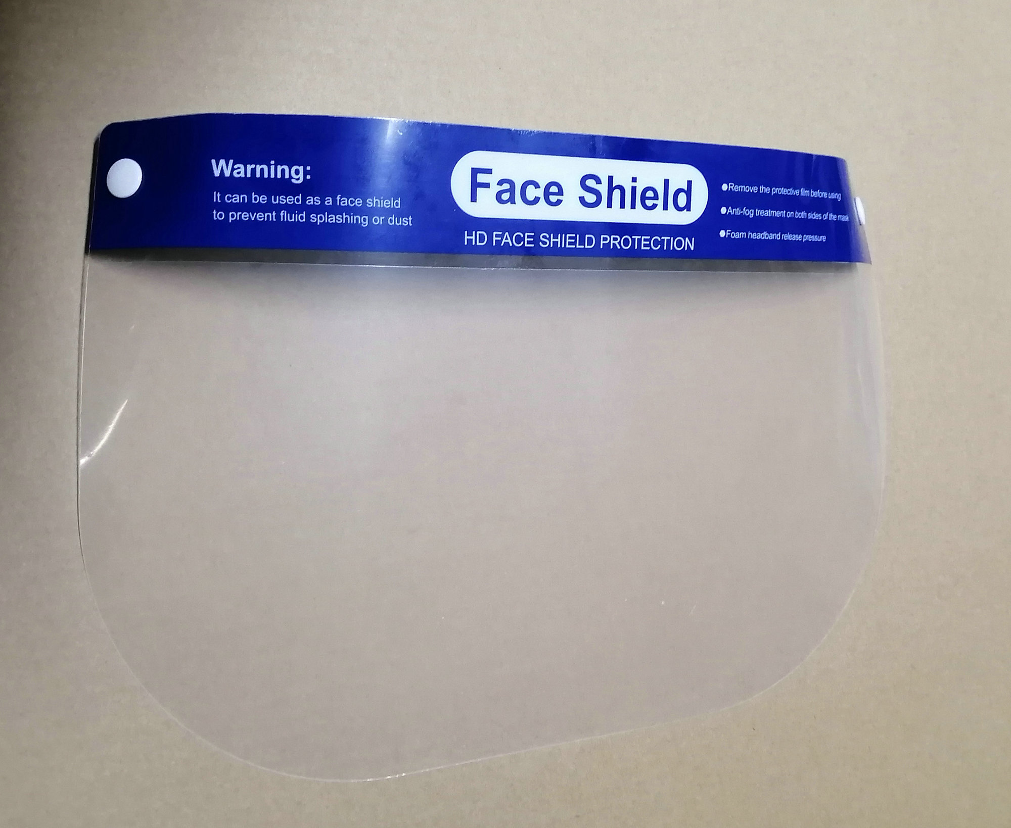 PET / PU Anti Epidemic Products , Clear Anti Fog Face Shield Protective