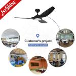 Led 35w 6 Speed DC Motor Ceiling Fan With Remote Control Black ABS Blades