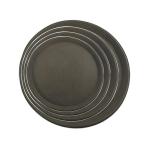 14 Inch Nonslip Round Plastic Tray Large Recycled Plates Rubber Serving Tray For