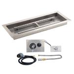 ISO9001 Outdoor Propane Heater Gas Fire Pit Pan Kit 910mm*300mm Rectangular