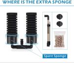 Submersible Foam Aquarium Double Sponge Filter Bio Ceramic Media Balls