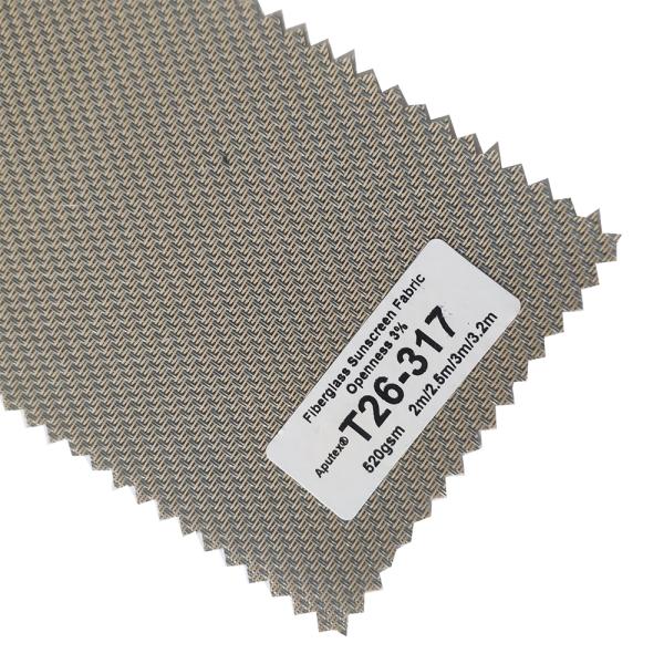 42% Fiberglass 58% PVC Sunscreen Shade Fabric For Roller Blinds 48x46''