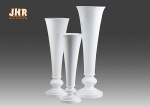 Wholesale Three Size Glossy White Fiberglass Pot Planters Flower Planters Floor Vases from china suppliers