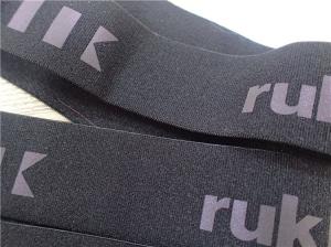 Wholesale Heat Transfer Logo On Polyester Elastic Webbing / Clothing Elastic Band from china suppliers
