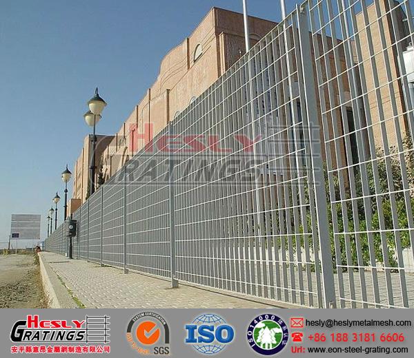 steel grating fence