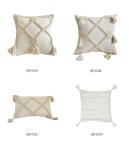 Customized Wabi-sabi Bohemian Style 3D Linen Type Loop Velvet Tassel Pillow