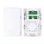 Plastic Fiber Optic Faceplate Socket Panel for FTTH and Installation in White 2
