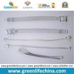 Solid White Short PVC Round Loop Rope for Luggage Tag