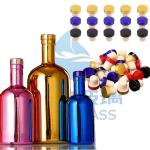 Aluminum Plastic PP Collar Electroplate 500ml 700ml 750ml Vodka Glass Bottle for
