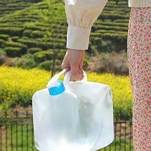 Collapsible Water Container With Spigot 2.6 Gallon, Foldable Camping Water Storage Jug Portable Water Tank Canteen For Outdoor Hiking, Fishing,