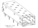 2227302-1 Single Port 4GB/S Position SFP Cage Connector Press-Fit Through Hole
