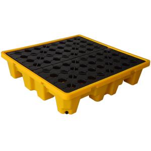 Wholesale 2 4 Drum Plastic Spill Containment Pallet Polyethylene Plastic Bunded Pallets from china suppliers