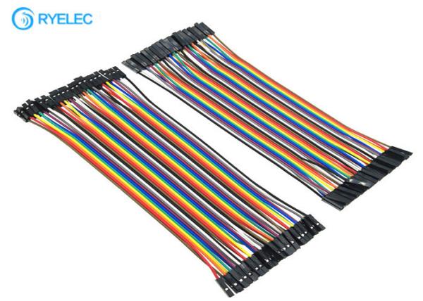 20cm 40 Pin Rainbow Ribbon Cable Female To Female Dupont Ul2651 28 Awg Flat