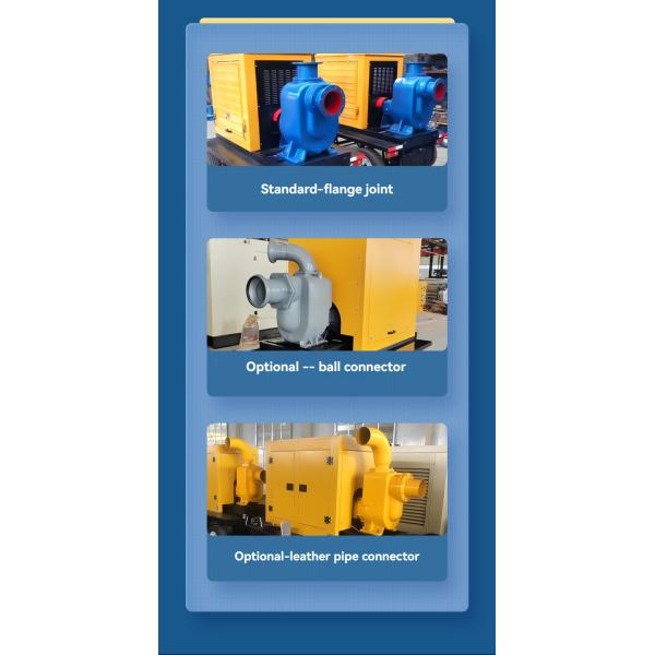 Flood Prevention Large Flow Diesel Engine Pump Movable for Water Treatment
