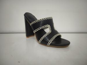 Wholesale Durable Leather Lining Womens Pump Heels Chunky Type ISO9001 from china suppliers