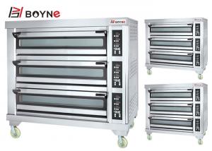 China Bakery Shop High End 20~400°C Commercial Bakery Three Deck Nine Trays Bread Oven on sale