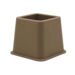 KR-P0258K Plastic Brown 3 Inch Bed Risers , Adjustable Bed Frame Risers High
