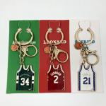 Number 24 Basketball Jersey KeyChain Custom Metal Vest Shape Personalised