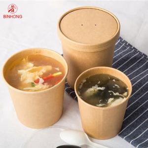 Wholesale Eco Friendly 16oz Disposable Paper Containers With Lid from china suppliers