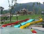 Fiberglass Children Water Slide for a water park Blue / Yellow / customized for