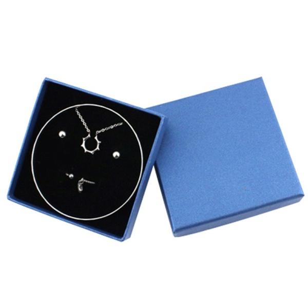 Varnished Kraft Paper Cardboard Jewelry Gift Boxes Bulk For Necklace Presentatio