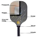 Custom LOGO Fiberglass and Carbon Fiber Pickleball Paddle for Bubble Bag Pack