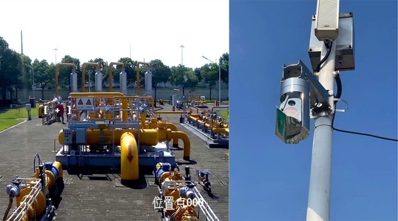 Open Path Pan Tilt Laser Combustible Gas Leak Detector Methane Inspection Device