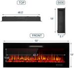 Electric Fire Place with 9 Flame Colors Wall Mounted Electric Fireplace Heater