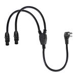 PowerCON Y Splitter Cable NEMA 5-15P to Dual PowerCON Out 1 Male to 2 Female for