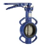 DI SS wafer type butterfly valve dimensions