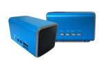 Metal portable Powerful mini Blue speakers (BT-S004) Support Micro SD card