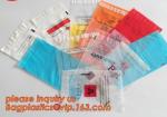Professional Customized Medical Lab Hospital Kangaroo Zip lockk Bag Yellow