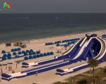 High Quality Commercial Large Triple Inflatable Water Slide 3 Lane High Tide