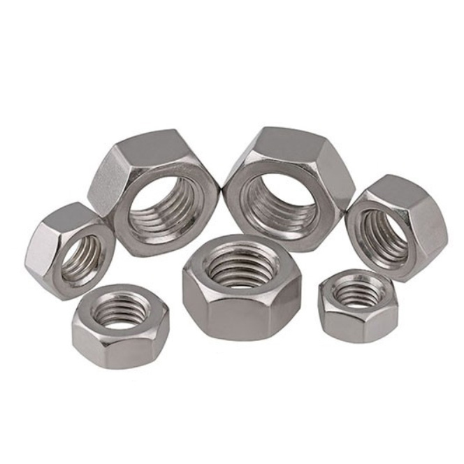 Stainless Steel Left Hand (Reverse) Thread Hex Machine Screw Nuts
