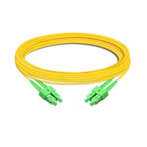 Wholesale 7m (23ft) Duplex OS2 Single Mode SC APC to SC APC PVC (OFNR) Fiber Optic Cable from china suppliers