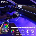 LED Car Strip Lights Multicolor Interior Lighting Kit 16 Million Colors 5 in 1