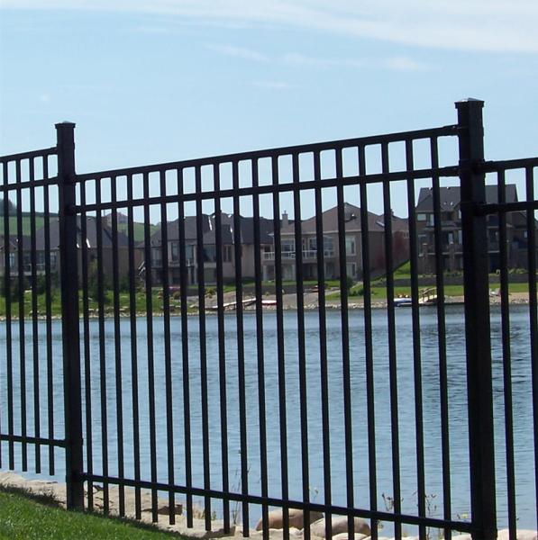 Crimped Spear Top Wrought Iron Fence Tubular Fencing 1.8m High X 2.4m Long