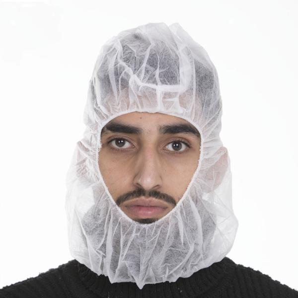 hair cap workshop disposable astronaut cap head cover hood with face masks for