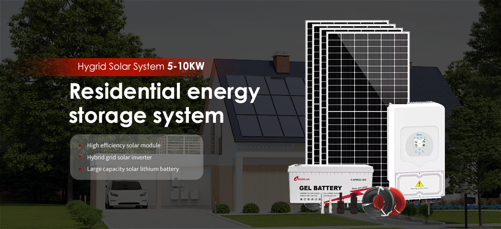 Complete Home Solar Systems with LiFePO4 Lithium Battery Hybrid 5-10Kw Solar Panel Kits