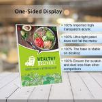 A4 / A5 / A6 Restaurant Tabletop One Side I Shaped Slant Acrylic Sign Holder
