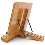 Pine wooden holder for Tablet phone foldable wooden book stand