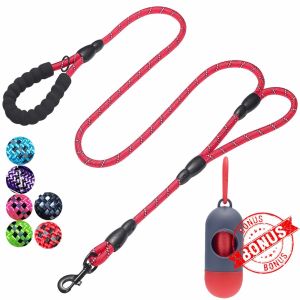 Wholesale Two Handles Nylon Dog Leash Mountain Rope Lead Reflective For All Sizes Of Dogs from china suppliers