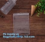 Fabric zipper professional vinyl slider bag pvc zipper bag, clothing packaging