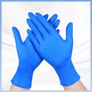 Wholesale Disposable 9 Inch Blue Nitrile Gloves Acid And Alkali Resistant from china suppliers