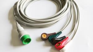 Wholesale Hwatime 6pin AHA 3.5m TPU ECG Cable Snap For Monitor from china suppliers