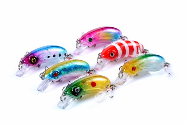 New Model 6 Colors 5.1CM/7.2G Sinking Minnow Fishing Lure Mullet,Perch,Catfish