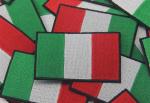 Uniform Iron On Embroidery 7.5cm Italy Flag Patch Pantone Colors