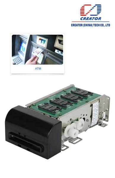 EMV Motorized Insert Magnetic Card Reader With Power-Fail Protection , IC Card